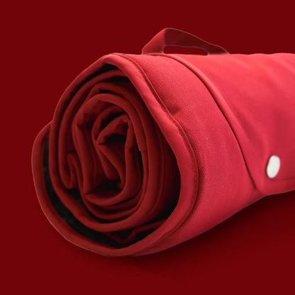 Plush and durable burgundy dog settle mat, ideal for home use and outdoor adventures.